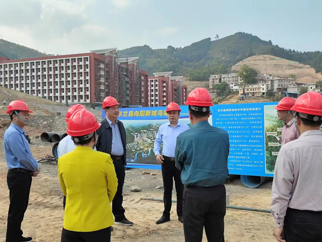 河池市人大常委会党组书记、主任莫振祖到东兰县拔群高级中学建设项目现场调研(图7)